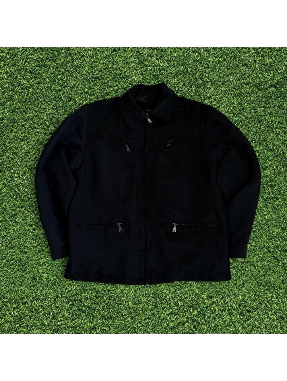 Daniel David Black 4 Pocket Utility Workwear Jacket Size L